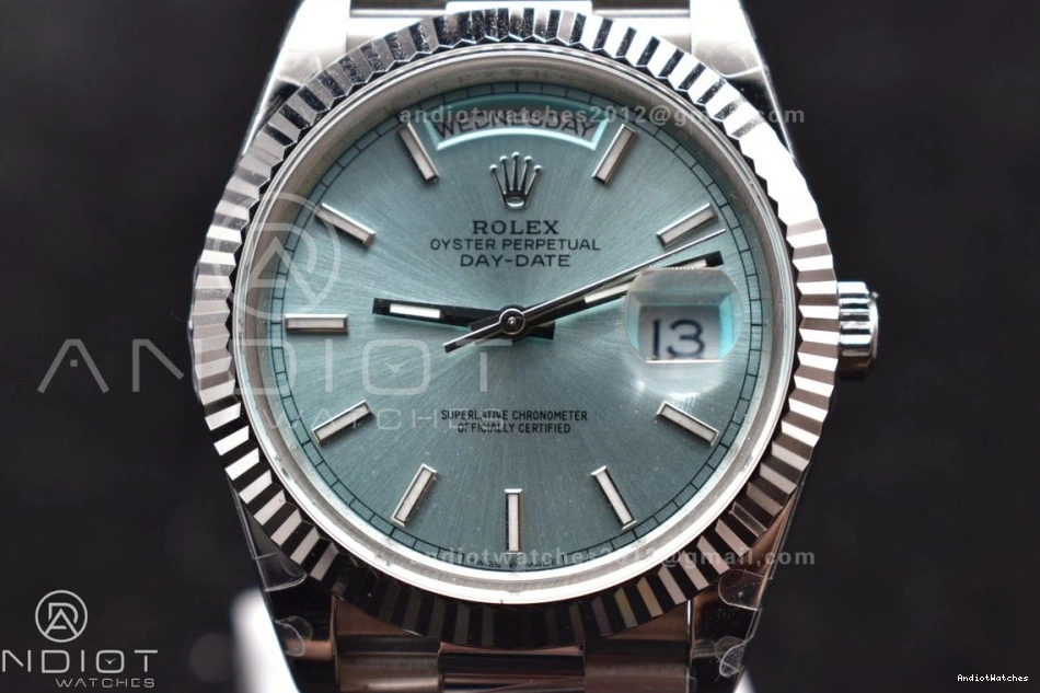 GMF Ice 40 A Weight Bracelet President Stick SS Dial Popular Blue 716 DayDate Gain on 0108